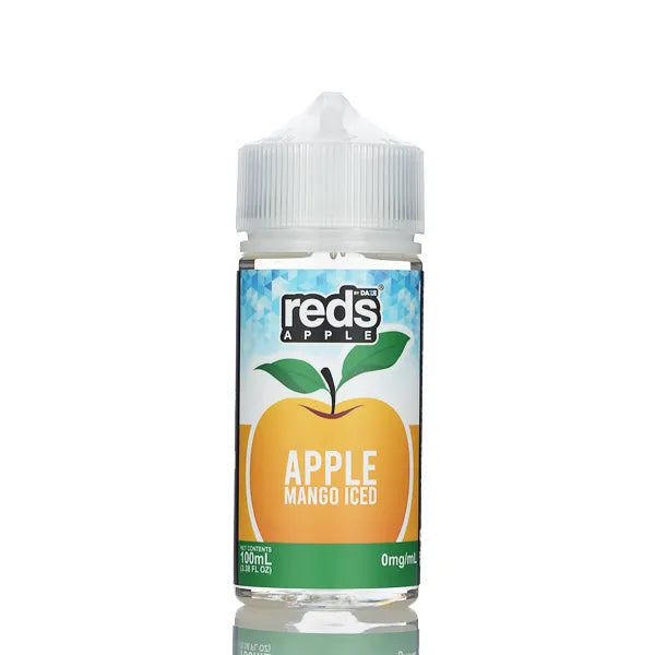7 Daze Reds Apple ICED - No Nicotine Vape Juice - 100ml - Black Coral